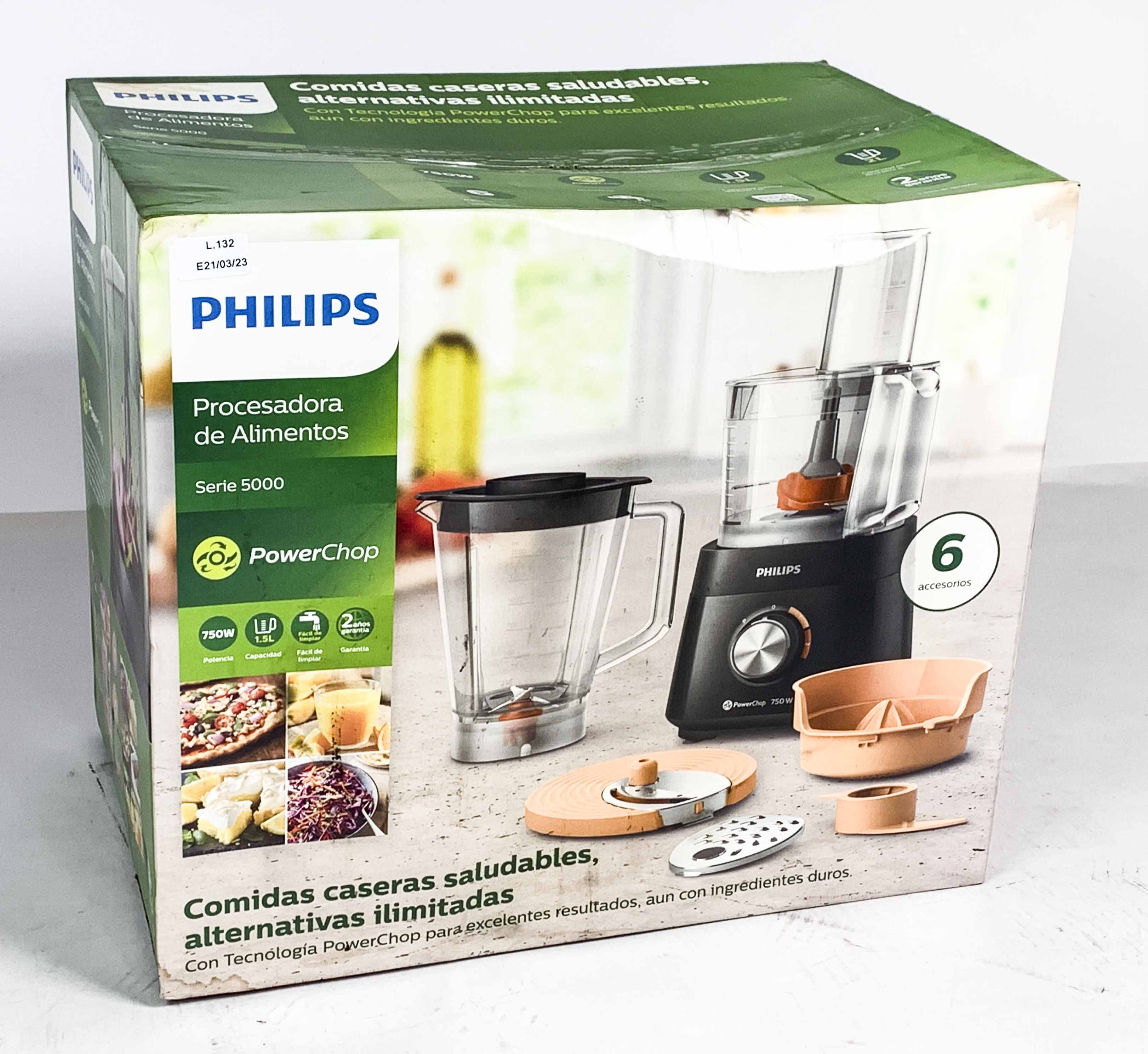 Procesadora de Alimentos Philips HR7302/90 750W 6 accesorios