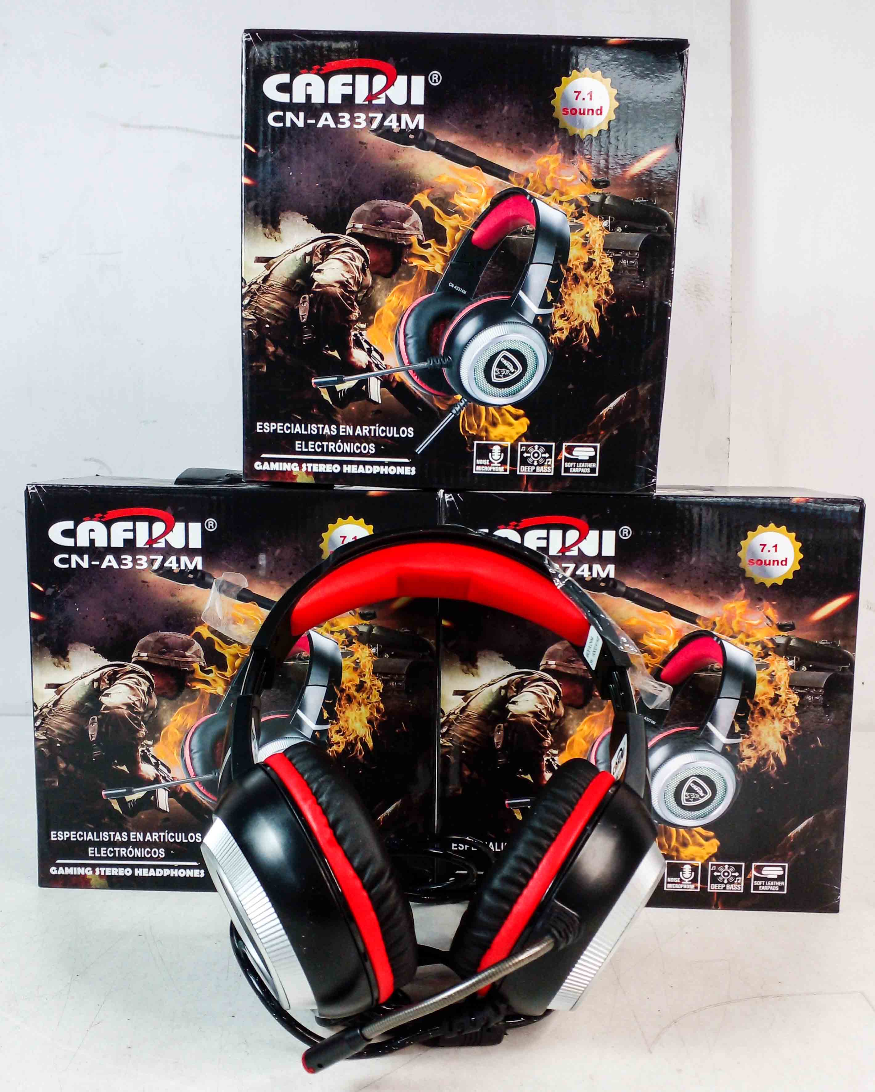 Tres auriculares CAFINI GAMER modelo CNA 3374 M con micr fono