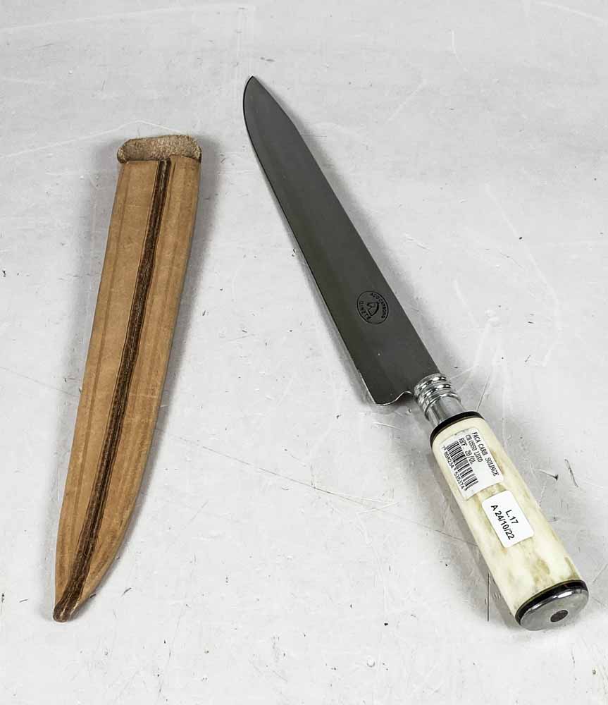 USQUARE UE-001, Cuchillo de Caza Artesanal de 20,32 CM con Hoja Fija y  Vaina